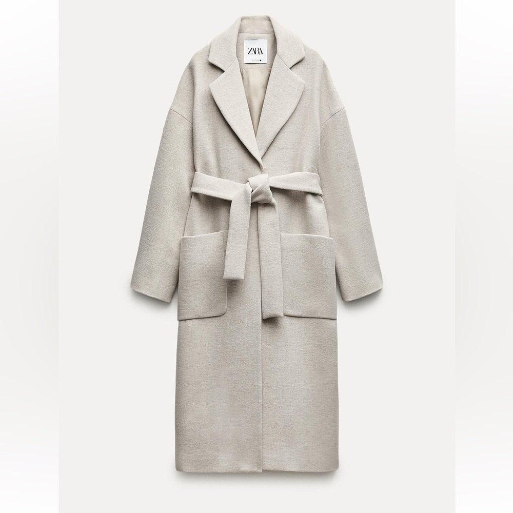 Zara belted wrap coat